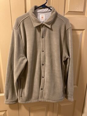 Copper & Oak Men's Lightweight Tan Snap-Front Shirt Jacket